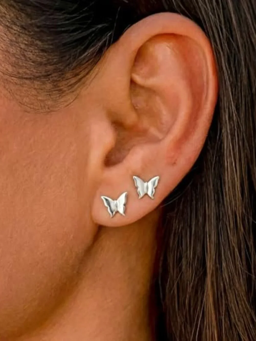 New -  Gold Earrings for Women Trendy 14K Gold Plated Butterfly Stud‎ Earrings